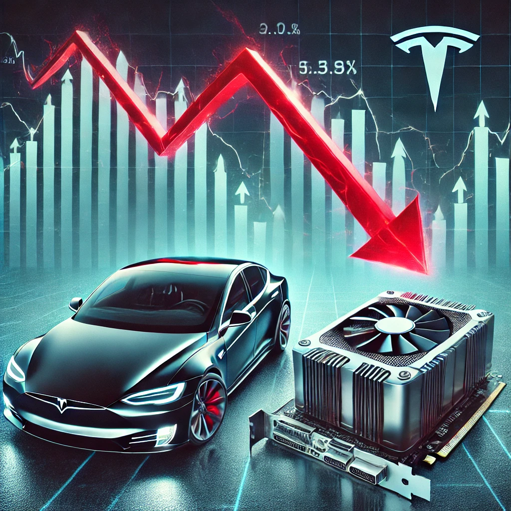 Tesla baja 5,34% y Nvidia cae 3,34% en una jornada roja para la tecnología